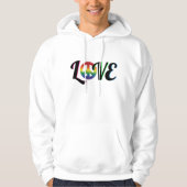 Hippy Retro-teken voor liefde en vrede Hoodie (Voorkant)