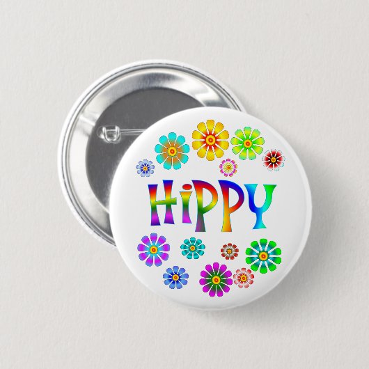 HIPPY RONDE BUTTON 5,7 CM (Voorkant /achterkant)