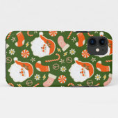 Hippy Santa en snoeprietpatroon Case-Mate iPhone Case (Achterkant (horizontaal))