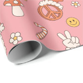 Hippy Santa Xmas Funny Wrapping Paper Cadeaupapier (Rol Hoek)