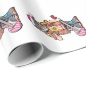 Hippy Santa zegt "Cool Yule" Cadeaupapier (Rol Hoek)