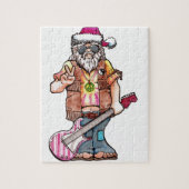 Hippy Santa zegt "Cool Yule" Legpuzzel (Verticaal)