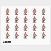 Hippy Santa zegt "Cool Yule" Ronde Sticker (Vel)