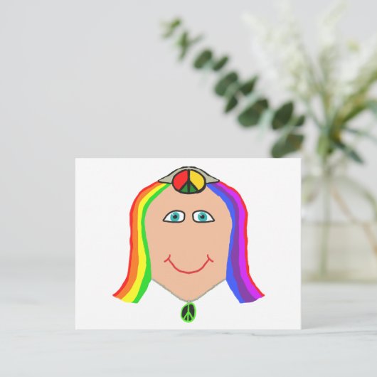 Hippy Smile Briefkaart (Staand voorkant)