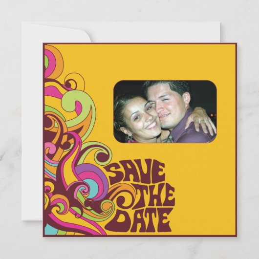 Hippy sparen de Uitnodiging van de Foto van de Dat (Voorkant)