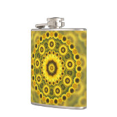 Hippy Sunflower Fractal Mandala Pattern Heupfles (Links)