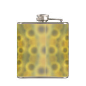 Hippy Sunflower Fractal Mandala Pattern Heupfles (Achterkant)