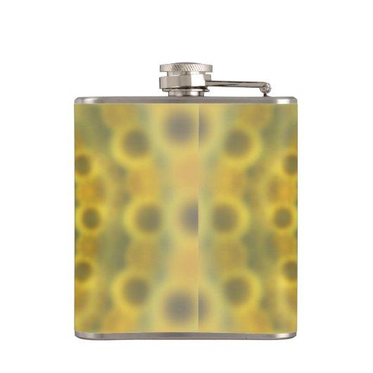 Hippy Sunflower Fractal Mandala Pattern Heupfles (Achterkant)