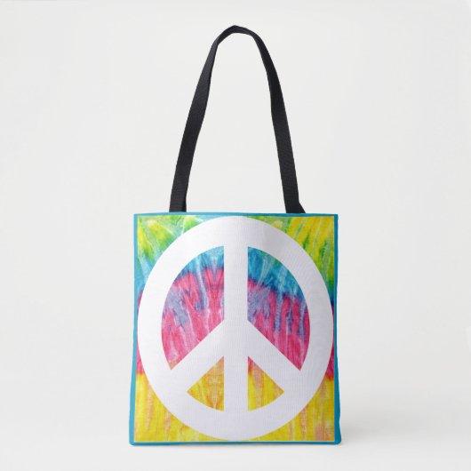 Hippy-Tas voor vredesbord Tote Bag (Voorkant)