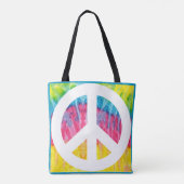 Hippy-Tas voor vredesbord Tote Bag (Achterkant)