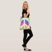 Hippy-Tas voor vredesbord Tote Bag (Op model)