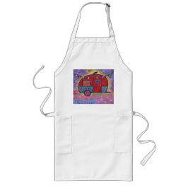 Hippy Teardrop Trailer Camper Apron. met Raven Lang Schort