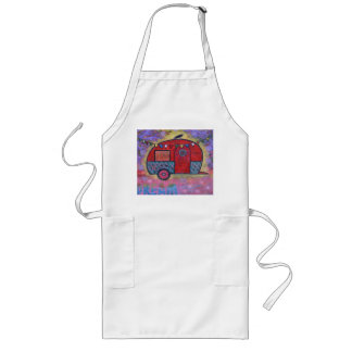 Hippy Teardrop Trailer Camper Apron. met Raven Lang Schort