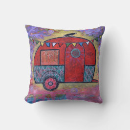 Hippy Teardrop Trailer Camper met Raven Kussen