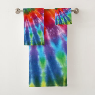 Hippy Tie Dye 60s Retro Colorful Boho Bad Handdoek