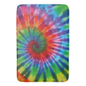 Hippy Tie Dye 60s Retro Colorful Boho Badmat (Voorkant Verticaal)