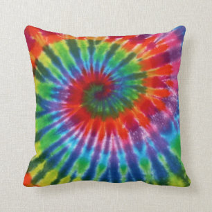 Hippy Tie Dye 60s Retro Colorful Boho Kussen
