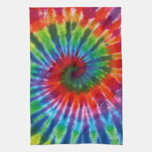 Hippy Tie Dye 60s Retro Colorful Boho Theedoek