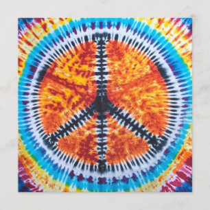 Hippy Tie Dye Invitation Kaart
