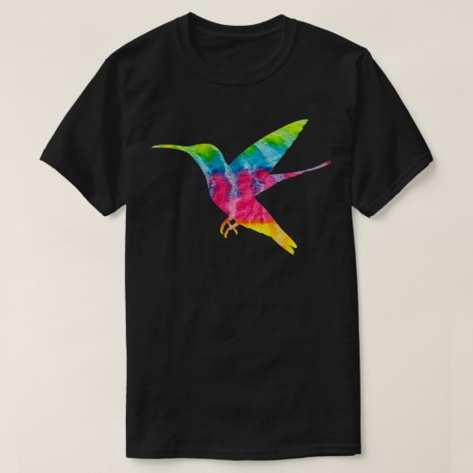 Hippy Trippy Tie Dye Hummingbird Bird Watchen Art T-shirt (Design voorkant)