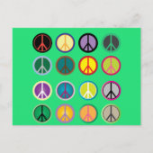 Hippy vredesbord 60s kleurrijk patroon briefkaart (Voorkant)