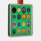 Hippy vredesbord 60s kleurrijk patroon metalen ornament (Rechts)