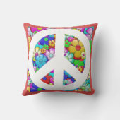 Hippy-vredesbord Cushion Kussen (Achterkant)