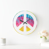 Hippy-vredesbord grote klok (Huis)