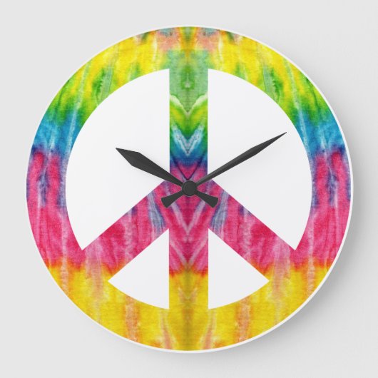 Hippy-vredesbord grote klok (Voorkant)