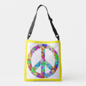 Hippy-vredesbordTote Crossbody Tas (Achterkant)