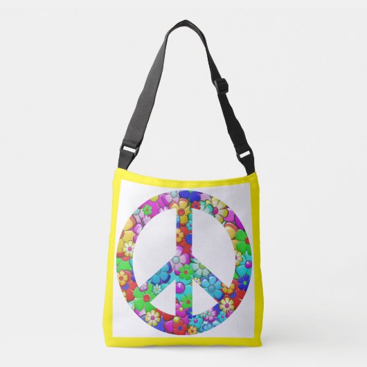 Hippy-vredesbordTote Crossbody Tas (Voorkant)