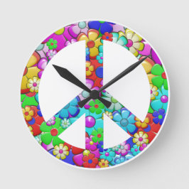Hippy-vredesteken Ronde Klok