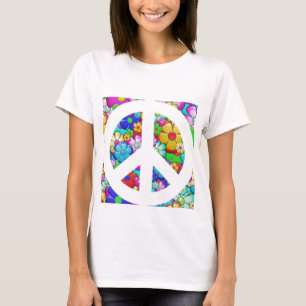 Hippy-vredesteken T-shirt
