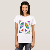 Hippy-vredesteken T-shirt (Voorkant volledig)