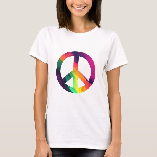 Hippy-vredesteken T-shirt (Voorkant)