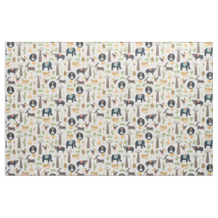 Hippy Wild African Animals Seamless Pattern Stof