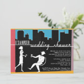 Hipster 1960's Wedding of Bridal Shower Invitation Kaart (Staand voorkant)