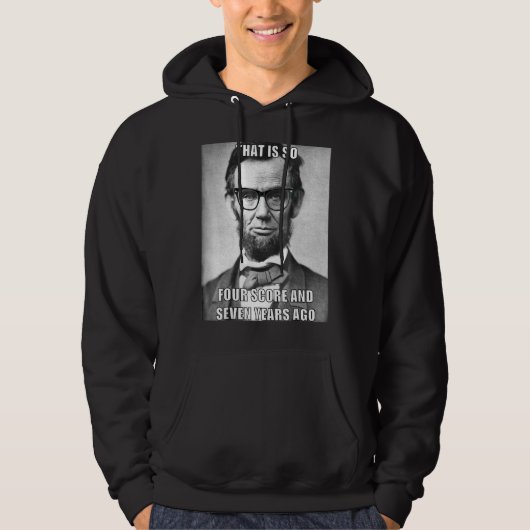 Hipster Abraham Lincoln Hoodie (Voorkant)
