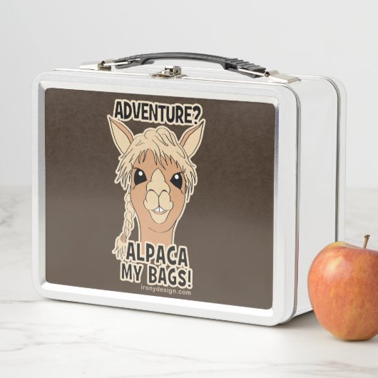 Hipster Adventure Alpaca My Bags Pun (In situ)
