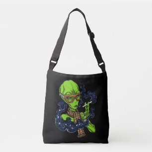 Hipster Alien Space Roken, buitenaardse Crossbody Tas