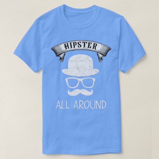 Hipster, allemaal rond biescadeau voor mannen t-shirt (Design voorkant)