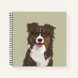 Hipster Australian Shepherd Dog-laptop Notitieboek