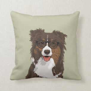 Hipster Australian Shepherd Dog Pillow Kussen