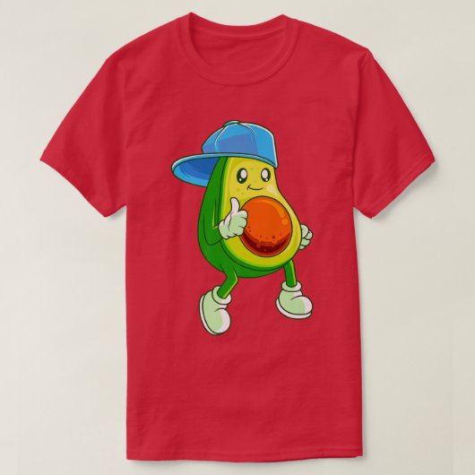 Hipster Avocado cool Skater Guacamole Vegan T-shirt (Design voorkant)