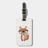 Hipster Baby Fox met bril Bagagelabel (Voorkant verticaal)