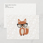 Hipster Baby Fox met bril Briefkaart (Voorkant / Achterkant)