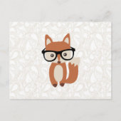 Hipster Baby Fox met bril Briefkaart (Voorkant)