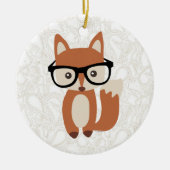 Hipster Baby Fox met bril Keramisch Ornament (Voorkant)