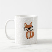 Hipster Baby Fox met bril Koffiemok (Links)