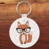 Hipster Baby Fox met bril Sleutelhanger (Achterkant)